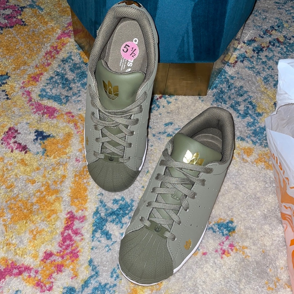 Army Green Adidas Superstars
